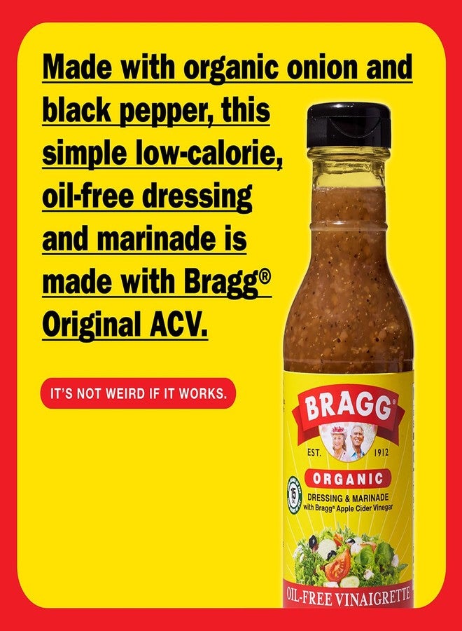 براج صلصة سلطة وتتبيلة براغ العضوية الخالية من الزيت - 12 أونصة سائلة - صلصة خالية من الغلوتين مع خل التفاح من براغ - Image 2